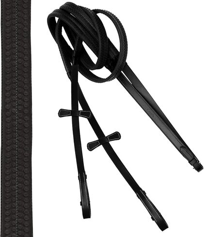 Exion Jumping Flash English Bridle with Red Calfskin Soft Padded Anatomic Design for Horse with Rubber Reins in Saudi Arabia