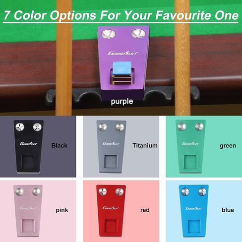 6 In 1 Portable Weighted Pool Cue Holder, chalk holder, billiard cue tip tool, Purple in Kuwait