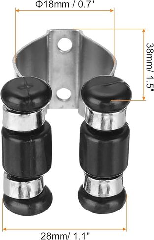PATIKIL Metal Pool Cue Clips, 10 Pack Billiards Stick Clips Billiard Stick Rack Clip Wall Mount Cue Holder Clips, Gold Tone in Saudi Arabia