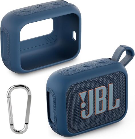 علبة تغطية السيليكون Facmogu لـ JBL GO 4 ، علبة حمل سفر محمولة مع غطاء مضاد للغطاء ، ومقاومة للماء للبشرة الناعمة المتوافقة مع GO 4 SPEALER SILICONE PRECTECTION (NAVY PLUE) in Kuwait