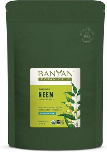 Banyan Botanicals Neem Powder - Organic Azadirachta Indica - Purifying Ayurvedic Herb for Healthy Skin & Blood* – 1 lb. – Fair for Life Sustainably Sourced Non-GMO Vegan in Kuwait