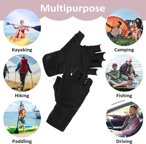 3Pairs Sun UV Protection Gloves, Half Finger Touchscreen Gloves for Women UV Gloves for Nail Lamp, Summer Fingerless Sun Protection Gloves for Driving, Outdoor Sport in Saudi Arabia