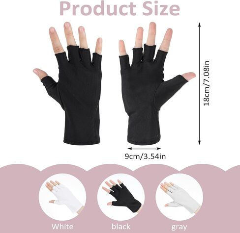 3Pairs Sun UV Protection Gloves, Half Finger Touchscreen Gloves for Women UV Gloves for Nail Lamp, Summer Fingerless Sun Protection Gloves for Driving, Outdoor Sport in Saudi Arabia