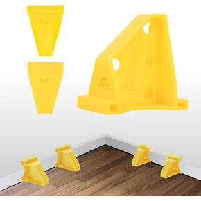 Upgraded Flooring Spacers Kit with 1/4" & 1/3" Gap, Wood Floor Install Tool for Laminate, Vinyl Plank, Floor Installation (1/4‘’ Gap+1/3‘’ Gap, Yellow, 20) in Saudi Arabia