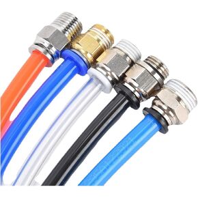 5pc مؤشر ترابط خارجي مستقيم من خلال الموصل الهوائي السريع PC8-02 موصل خرطوم القصبة الهوائية السلك الخارجي النحاسي النحاسي (PC10-03BLACK)) in Kuwait