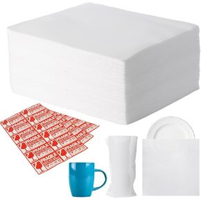 100 pcs Moving supplies, 60 Cushioning Foam Pouches 15x15", with 40 Fragile Stickers, Moving Packing Supplies for Protect Dishes Cup Glasses Packaging,Storage in Saudi Arabia
