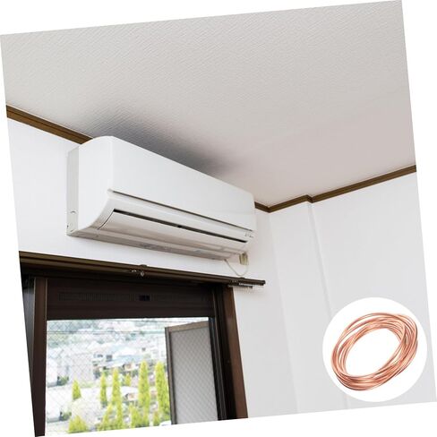 Amosfun 2M Copper Tubing for Refrigeration Long Soft Copper Coil Excellent Thermal Conductivity for Air Conditioning Systems and Easy to Install Versatile Use Hvac in Saudi Arabia