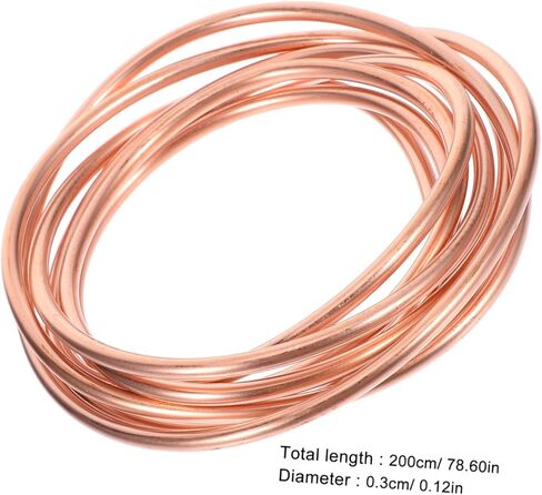 Amosfun 2M Copper Tubing for Refrigeration Long Soft Copper Coil Excellent Thermal Conductivity for Air Conditioning Systems and Easy to Install Versatile Use Hvac in Saudi Arabia