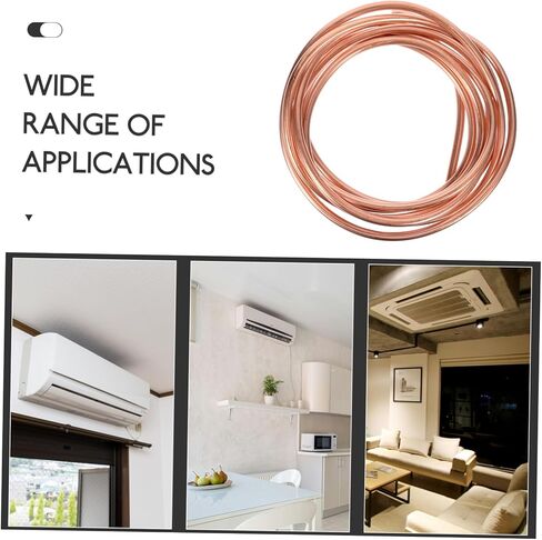 Amosfun 2M Copper Tubing for Refrigeration Long Soft Copper Coil Excellent Thermal Conductivity for Air Conditioning Systems and Easy to Install Versatile Use Hvac in Saudi Arabia