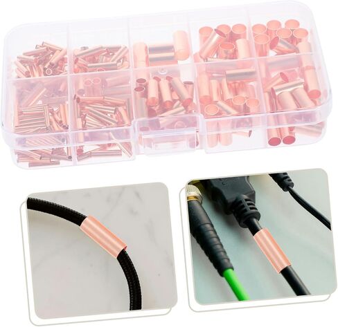 PRETYZOOM 250Pcs Copper Connecting Tubes Wire Joint Connectors for Electrical Wiring Compact Design for Stable Performance Suitable for Various Wiring Needs in Saudi Arabia