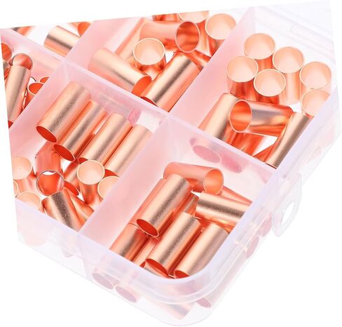 aboofan 250pcs النحاس التوصيل أنابيب أنبوب مفصل الأسلاك المدمجة للاتصالات الكهربائية الموثوقة أنابيب النحاس الحرارية العالية لـ AWG in Saudi Arabia