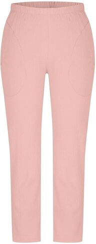 Women's Straight Leg Casual Pants Summer Lightweight Elastic High Waist Lounge Beach Palazzo Trousers with Pockets in Kuwait