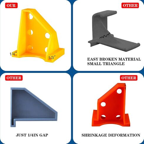 Upgraded Flooring Spacers Kit with 1/4" & 1/3" Gap, Wood Floor Install Tool for Laminate, Vinyl Plank, Floor Installation (1/4‘’ Gap+1/3‘’ Gap, Yellow, 20) in Saudi Arabia