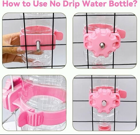 16.7oz Guinea Pig No Drip Water Bottle,Rabbit Hanging Leakproof Water Dispenser,Bunny Automatic Feeder,Ferret Cages Crate Accessories for Bunny Chinchilla Hedgehog Squirrels (Green) in Saudi Arabia