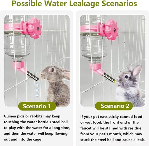16.7oz Guinea Pig No Drip Water Bottle,Rabbit Hanging Leakproof Water Dispenser,Bunny Automatic Feeder,Ferret Cages Crate Accessories for Bunny Chinchilla Hedgehog Squirrels (Green) in Saudi Arabia