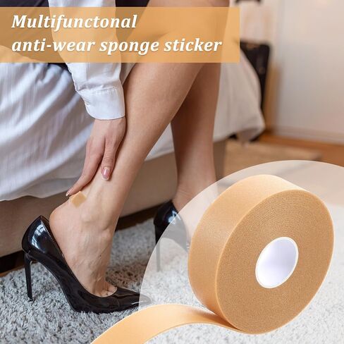 4Rolls Toe Tape for Pointe Shoes, Waterproof Tape for Skin,1 in x 5.47 Yards Foam Tape for Anti-wear Heel, Tapes Medical for Point Shoes Hand Foot Toe Protector Prevention Skin Feet Chafing in Saudi Arabia