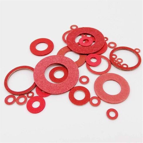 100/1000pcs M2-M20 الورق الفولاذ الأحمر العازلة عزل الغسالة المسطحة عزل حلقة الطوق in Kuwait