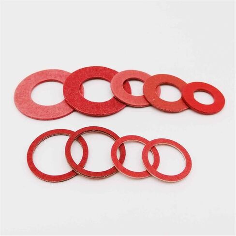 100/1000pcs M2-M20 الورق الفولاذ الأحمر العازلة عزل الغسالة المسطحة عزل حلقة الطوق in Kuwait
