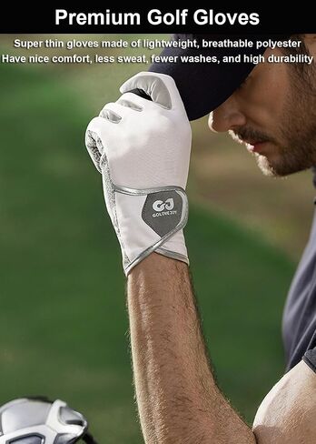 A Pair Touchscreen Golf Gloves Men Golf Gloves Women, Silicone Anti-Slip Mens Golf Rain Gloves Left and Right Hand Golf Glove, Beathable Lightweight Sport Gloves Horse Riding Gloves in Saudi Arabia
