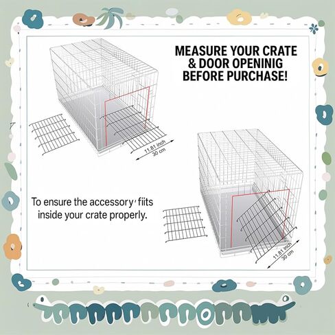 لوحة مقسم Dog Crate-2 حزمة أسود معدني ، متوافق مع 24 "-32" وأحجام قفص أخرى ، 16.92 "H x عرض قابل للتعديل 11.81" -20.86 " in Saudi Arabia