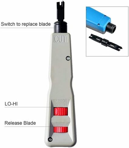 Tool Kit with 110 BK Blade Network Wire Stripper For RJ11 RJ45 Network Cable Telephone Line Computer UTP Crimper in Saudi Arabia