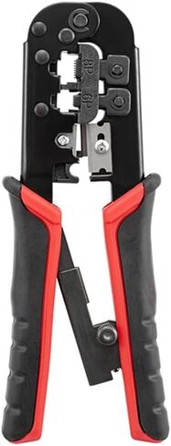 Network LAN Cable Crimper Cutter Ratchet Cable Wire Stripper Pliers Pressing Clamp Crimping Tools(Blue) in Saudi Arabia