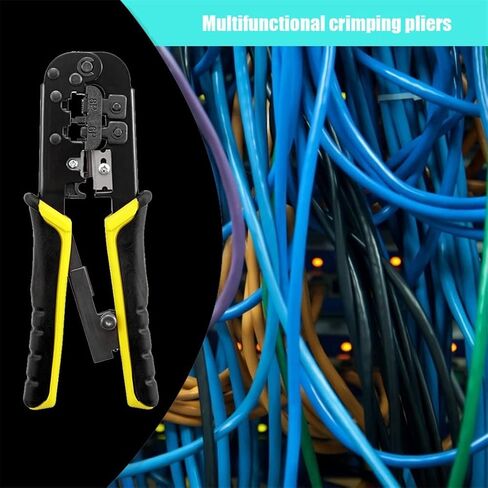 Network LAN Cable Crimper Cutter Ratchet Cable Wire Stripper Pliers Pressing Clamp Crimping Tools(Blue) in Saudi Arabia