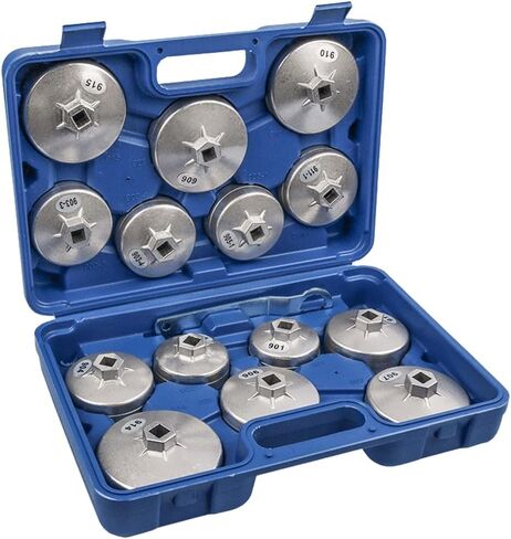 15pcs 901~915 Oil Filter Wrench 1/2" Square Drive Cap Oil Filter Wrench Socket Car Hand Remover Tool in Saudi Arabia