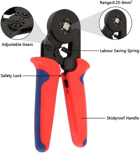 PLIRS Automatic Wire Cable Cable Comper Terminals Kit Thip Scenping Trecming Tool Tools (Orange ، D) in Saudi Arabia
