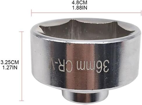 36mm Oil Filter Socket Tool Wrench 3/8" Drive Cap Remover Low Profile for Garage in Saudi Arabia