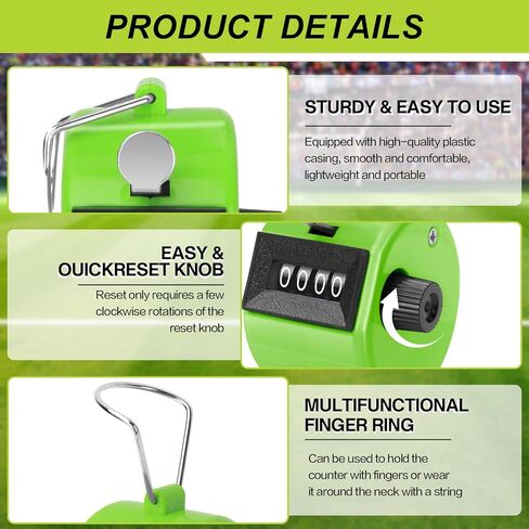 10/20 Pieces Handheld Tally Counter 4 Digit Mechanical Clicker Counter Multicolour Handheld Counter Clicker Plastic Pitch Counter for Counting School Golf Coaching Sports Knitting Events in Kuwait