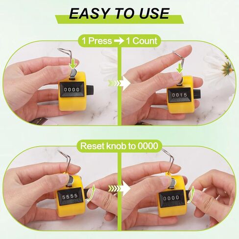 10/20 Pieces Handheld Tally Counter 4 Digit Mechanical Clicker Counter Multicolour Handheld Counter Clicker Plastic Pitch Counter for Counting School Golf Coaching Sports Knitting Events in Kuwait