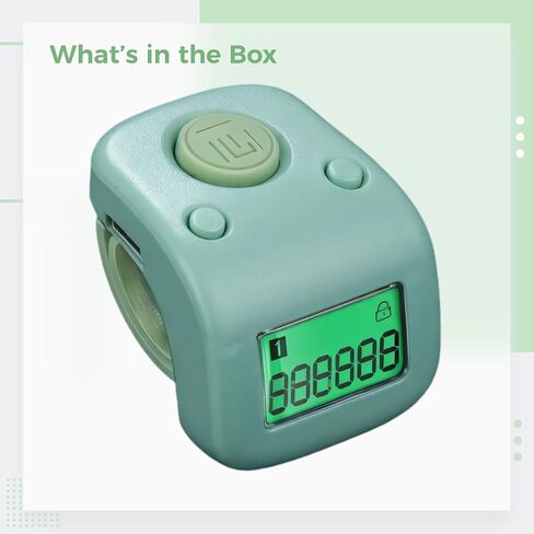 Electronic Clicker Counter, Portable Tally Counter with 6 Channels for Multiple Uses, PC Material Finger Counter with LCD Display, Wide Counting Range for All Applications (Green) in Saudi Arabia