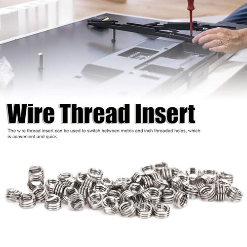 سلسلة إدراج سلك المسمار الدعامة جلبة إصلاح مجموعة حماية 50pcs مقبس غمد المقاوم المقاوم للصدأ من الفولاذ المقاوم للصدأ للمعدات الميكانيكية لسيارات الطيران (1D) in Kuwait