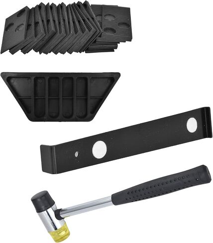 Flooring Installation Kit Laminate Tool with Rubber Hammer Pull Bar Tapping Block 20Pcs Spacers for Wood Laminate Flooring Installation in Saudi Arabia