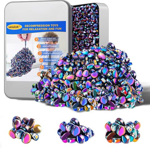 1000pcs مجموعة ألعاب تململ البالغين - معجون مغناطيسي ، ألعاب تخفيف الإجهاد للبالغين ، ألعاب المغناطيس والمغناطيس المملوءة - أكياس الإغاثة في نهاية المطاف للعب المكتب للمكتب in Kuwait