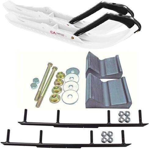 C & A Pro White TMX Snowmbile Skis W/ 4 in Saudi Arabia