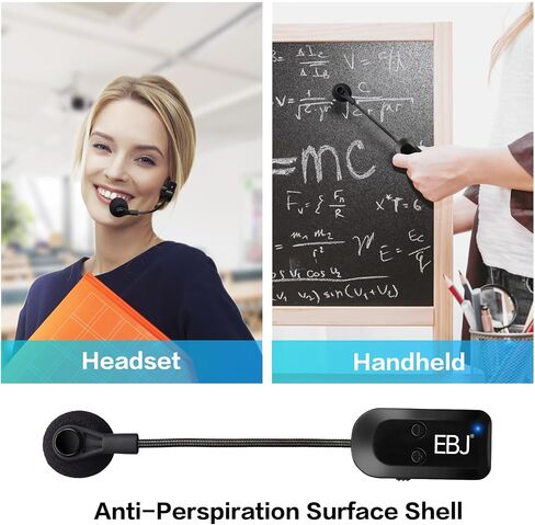 EBJ 2.4G Wireless Headset Mic and Handheld Mic 2 in 1, 30m Stable Transmission, Dual Type-c USB Charging, Compatible with Speakers, Voice Amplifier, PA System (KX-620-1) in Kuwait