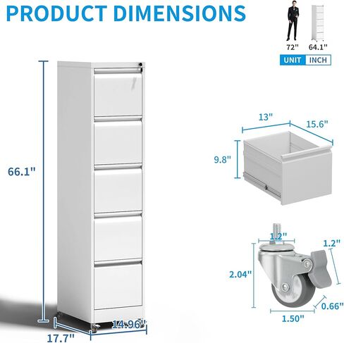 خزانة ملفات الهاتف المحمول ذات 4 دروع مع قفل وعجلات ، خزائن التقديم العمودية الطويلة ، خزانة تخزين الفولاذ المتداول للمكتب المنزلي ، تتطلب مجموعة (أسود) (أسود) in Kuwait