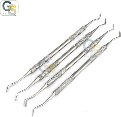 COMPOSITE FILLING INSTRUMENTS DOUBLE ENDED DENTAL RESTORATIVE CARVER SET of 4 by G.S ONLINE STORE in Saudi Arabia