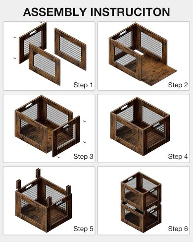 Temi Vinyl Record Storage Crate-حامل سجل خشبي كبير لـ 70+ ألبوم-منظم تسجيلات على الطراز الصناعي وحل تخزين السجلات المتينة للمنزل أو الاستوديو ، من السهل التجميع in Saudi Arabia