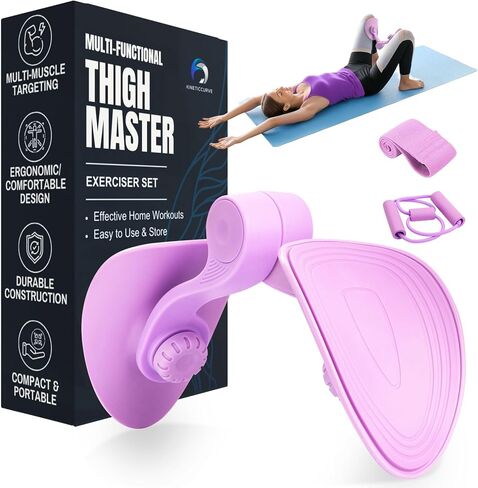 Thigh Master for Women, Pelvic Floor Exercise Devices, Kegel Exerciser Pelvic Floor Muscle, Inner Thigh Exerciser, Kegel Exercise, Thigh Trainer with Extra Figure and Hip Resistance Bands in Saudi Arabia