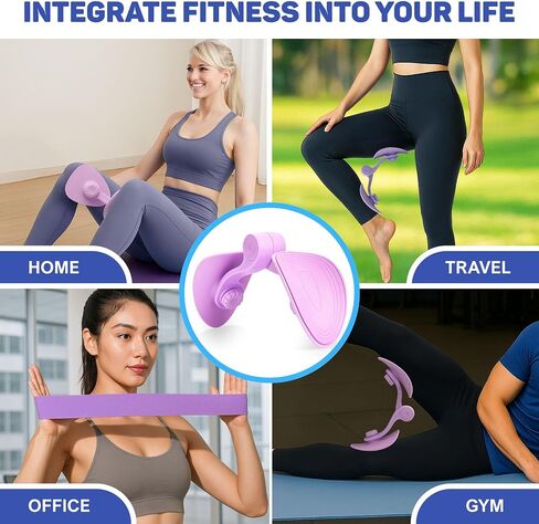 Thigh Master for Women, Pelvic Floor Exercise Devices, Kegel Exerciser Pelvic Floor Muscle, Inner Thigh Exerciser, Kegel Exercise, Thigh Trainer with Extra Figure and Hip Resistance Bands in Saudi Arabia