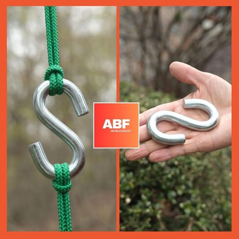 2 Count – ABF Heavy Duty S Hooks (0.52" x 4.0") – 5500 lb Capacity – Thick Steel for Garage, Tools, Trailer, Chains, Farm Use in Saudi Arabia