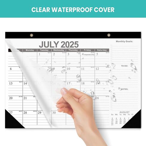 Comix Floral Desk Calendar - 18 Month Wall Calendar 2025-2026 (July 2025–Dec 2026) | 17"x12" Large Monthly Planner for Home, School & Office in Saudi Arabia