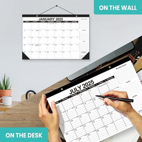 Comix Floral Desk Calendar - 18 Month Wall Calendar 2025-2026 (July 2025–Dec 2026) | 17"x12" Large Monthly Planner for Home, School & Office in Saudi Arabia