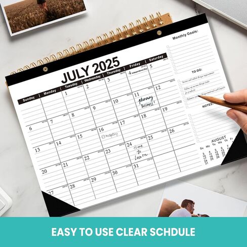 Comix Floral Desk Calendar - 18 Month Wall Calendar 2025-2026 (July 2025–Dec 2026) | 17"x12" Large Monthly Planner for Home, School & Office in Saudi Arabia