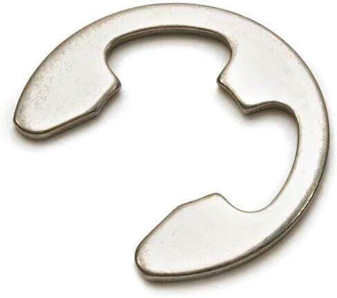 External-E E-Clip, Stainless Steel Plain Finish, 1/4 in Shaft Dia, 50 PK, Mfr: E-25SS-A in Saudi Arabia