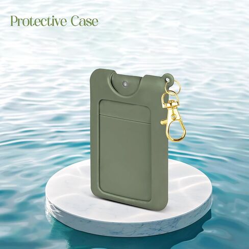 VANEST Silicone Case Compatible with Noshinku Pocket Hand Sanitizer, Protective Case with Keychain for Refillable Travel Size, Hand Sanitizer Spray Accessory in Kuwait