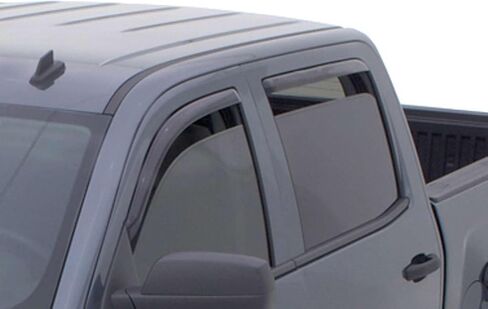 Auto Ventshade 94528 Original Ventvisor Side Window Deflector Dark Smoke ، مجموعة من 4 قطع لعام 2014-2018 Silverado/Sierra 1500 ، 2015-2018 Silverado/Sierra 2500HD و 3500HD مع سيارة أجرة ممتدة in Saudi Arabia
